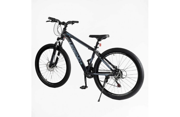 Велосипед CORSO Legend 27,5" LG-27812 ЧОРНО-СІРИЙ, алюміній 15,5"