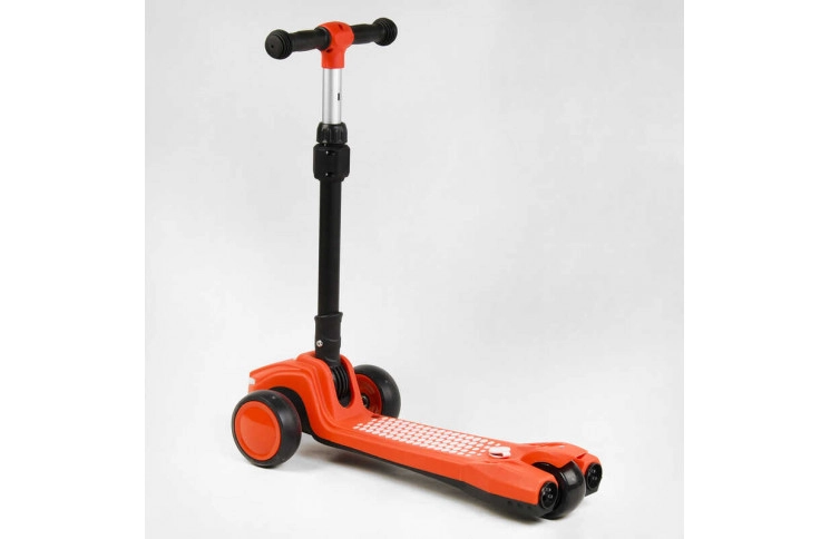 Самокат триколісний LT-12857 Best Scooter з парогенератором складне кермо, ЗВУК МАШИНИ, ДИМ, СВІТЛО, пластмасовий, колеса PU 120х35мм