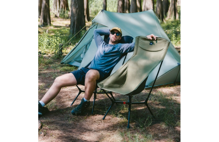 Стілець складаний ультралегкий Naturehike CNK2550JJ013 Yamami YL01, розмір L, алюміній, оливковий